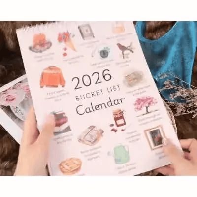 2026 Bucket List Spiral Calendar