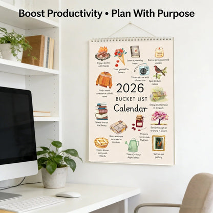 2026 Bucket List Spiral Calendar